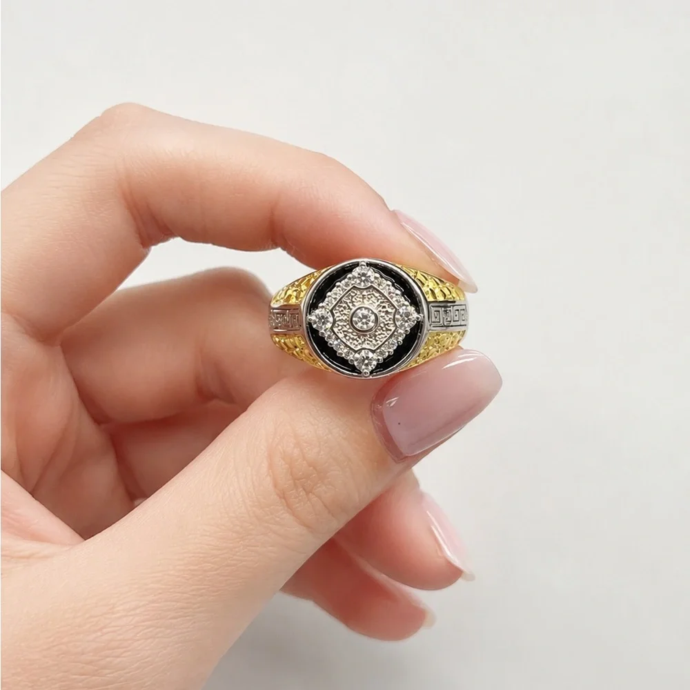 925 Sterling Silver 0.47Ct MOISSANITE Men’s Ring Size 9